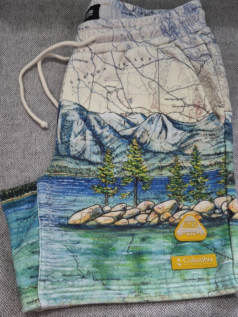 Columbia Men's Scenic Lake Print Shorts - Blue/Green/White